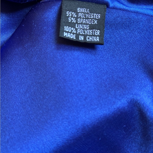 Adrianna Papell Boutique Sapphire Blue Sleeveless Midi Dress Size 14 - Picture 7 of 9